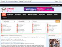 Tablet Screenshot of classifiedfree.org